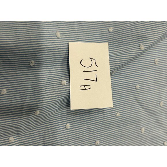 CeCe Blue Swiss Dot Blouse Lace Yoke Puff Sleeves Sz S Coastal Cowgirl Feminine - Picture 10 of 11